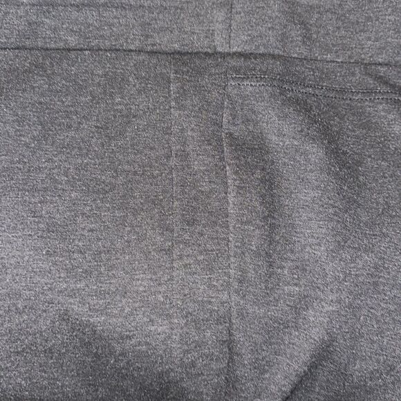 LOFT XL Charcoal Gray Ponte Knit Tuxedo Stripe Pull-On High Waist Pants - Picture 11 of 13